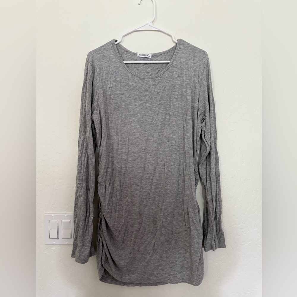 Gray maternity Long Sleeve Top